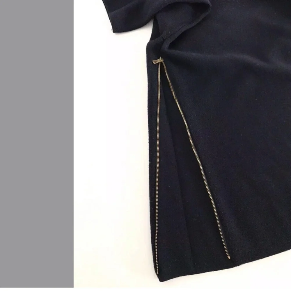 Tory Burch | Rylie Womens Side Zip Wool Sweater